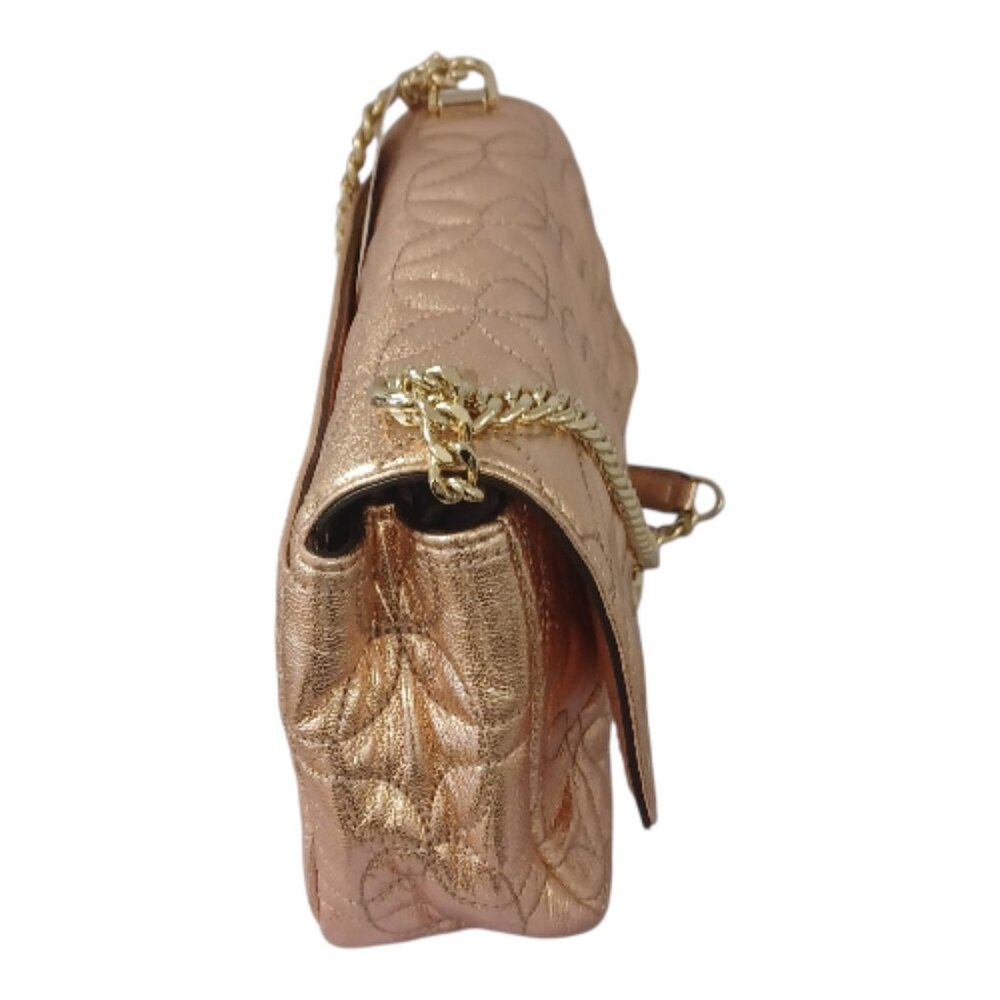 MICHAEL Michael Kors Metallic Rose  Sloan Quilted Leather Shoulder Crossbody Bag - Picture 6 of 12